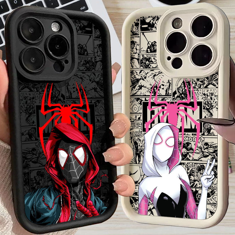 Phone Cases For Iphone 15 - Coque Spiderman Miles Morales Gwen Marvel