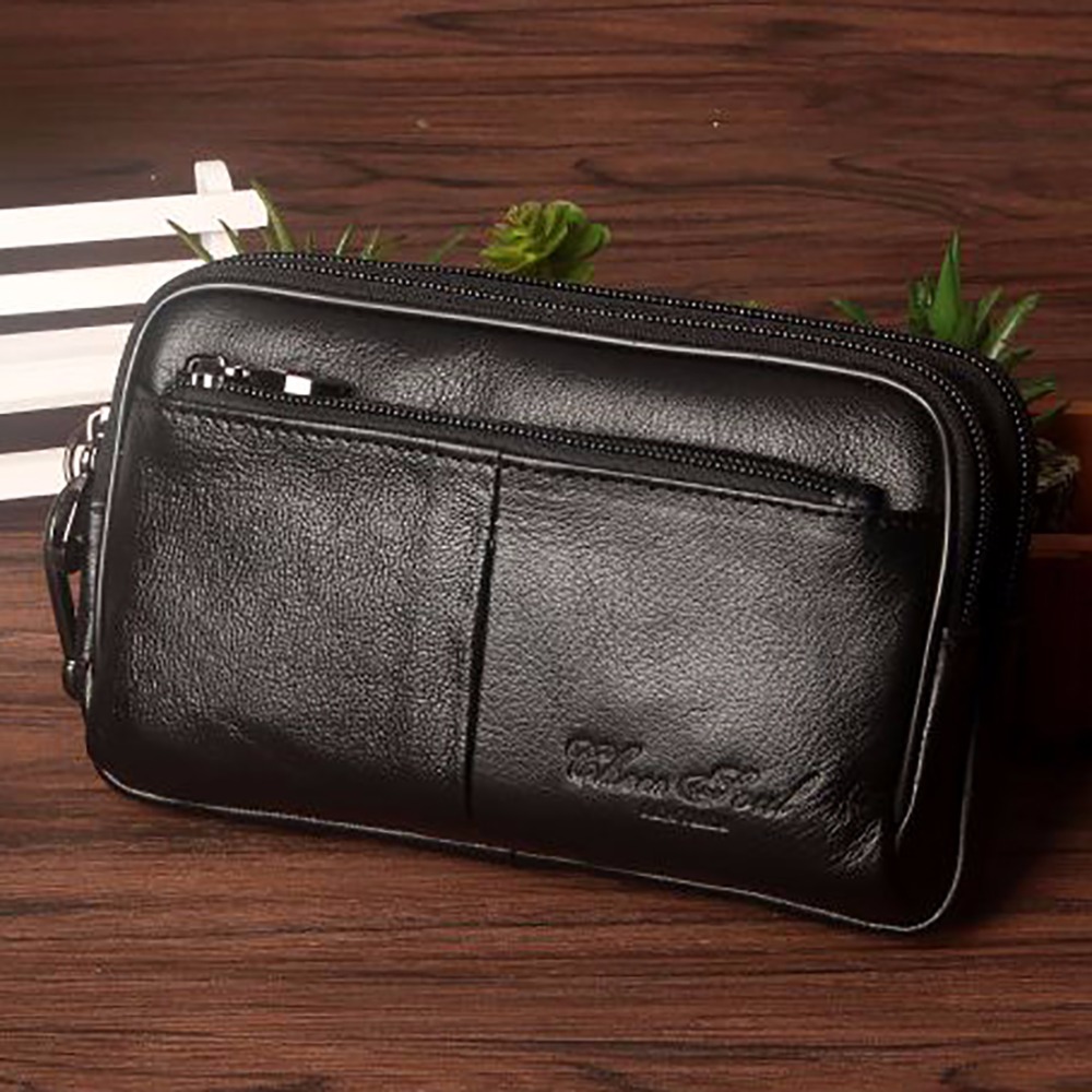 Phone Cases For Boys - Pochette en cuir véritable pour homme,
