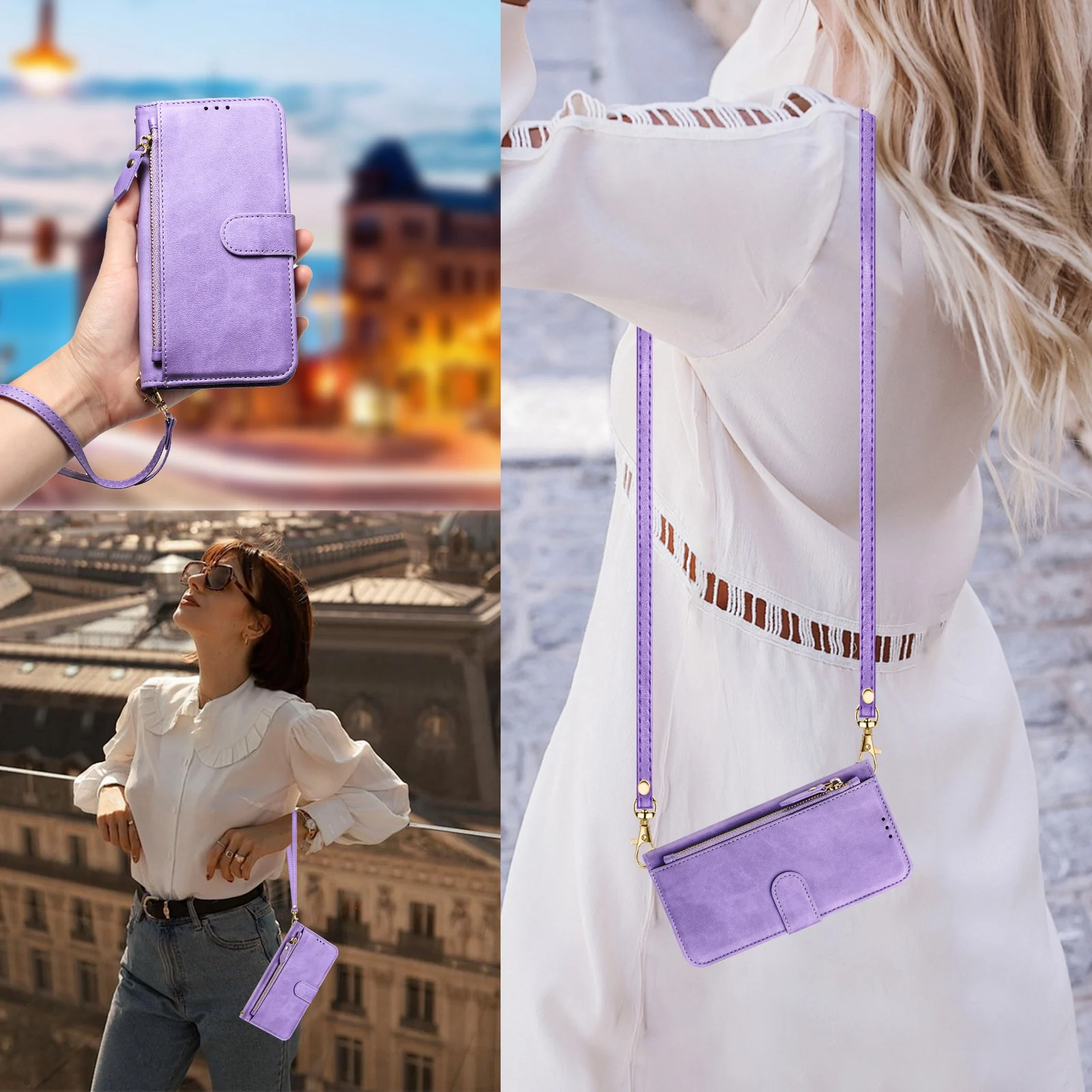 Flip Leather Case - Étui portefeuille en cuir pour POCO