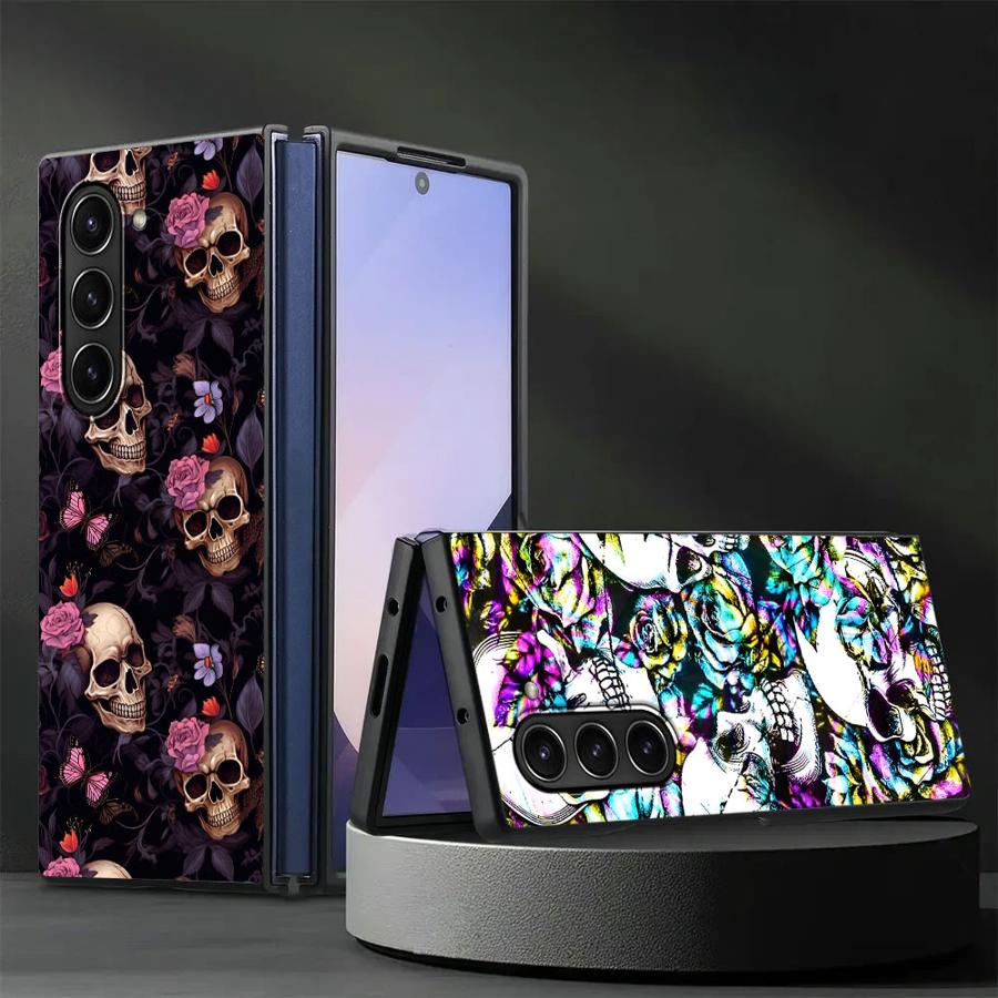 Phone Cases Z Fold 7 - Coque d'art crâne pour Samsung Galaxy