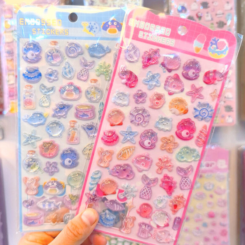Phone Cases For Boys - Autocollants 3D en relief Coquillages Océaniques,