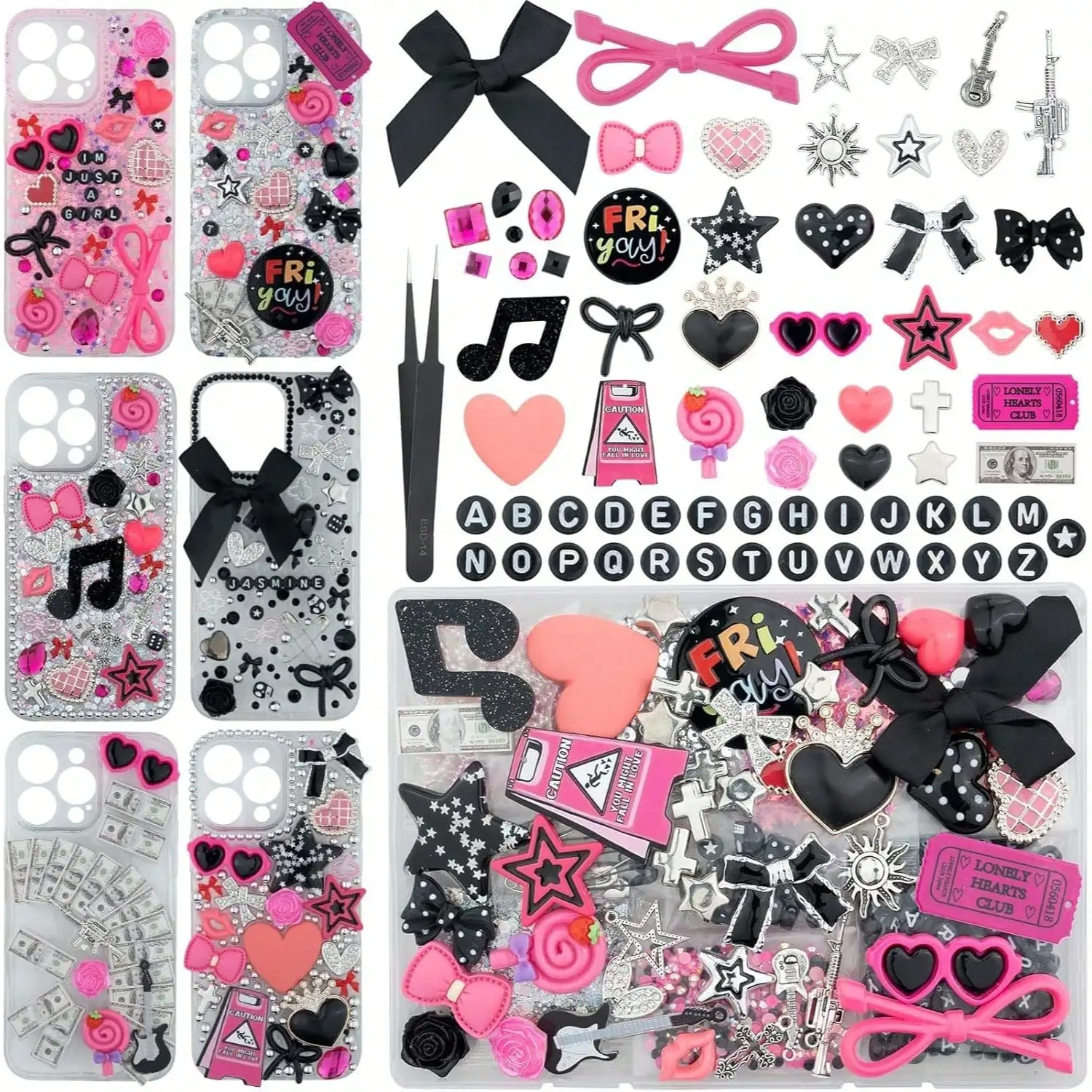 Phone Cases Junk - Kit de 1050 breloques pour coques