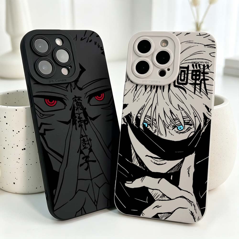 Phone Cases For Iphone 15 - Coque en silicone souple Anime Jujutsu
