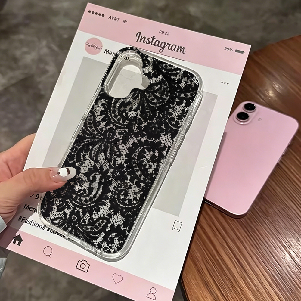 Glitter Shockproof Case - Coque de téléphone transparente INS à