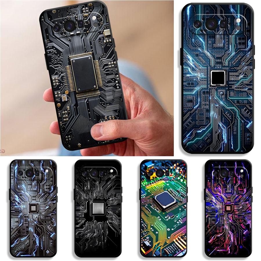 Phone Cases Google Pixel 9A - Coque de téléphone rétro motif circuit