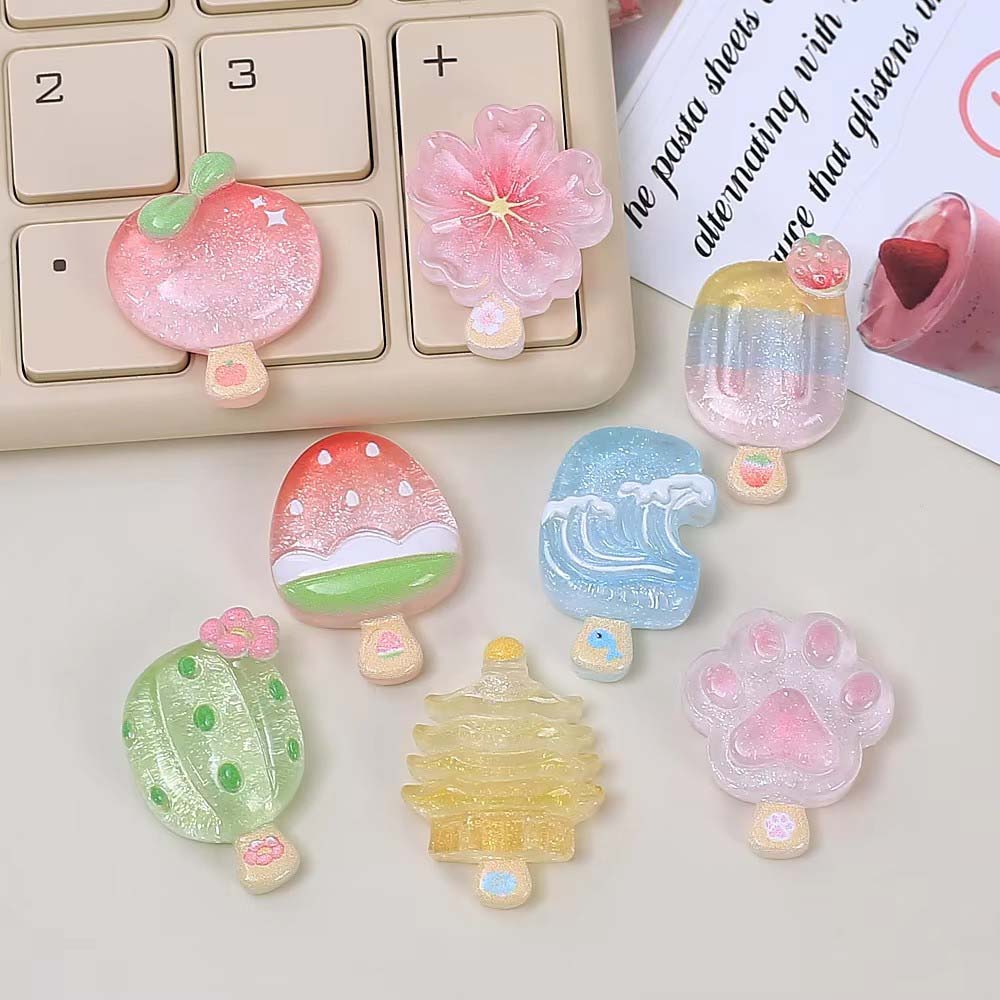 Phone Cases For Boys - 10 Breloques en résine transparentes Kawaii
