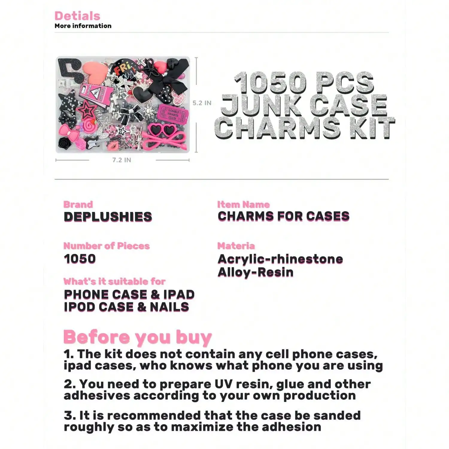 Kit de 1050 breloques pour coq - Phone Cases Junk avis et prix