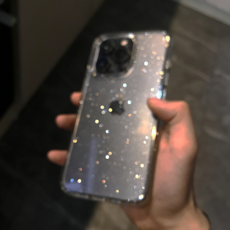 Coque de téléphone transparent - Glitter Shockproof Case avis et prix