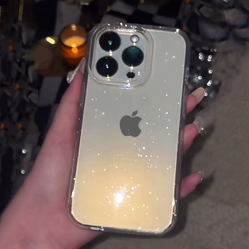 Coque de téléphone transparent - Glitter Shockproof Case avis et prix