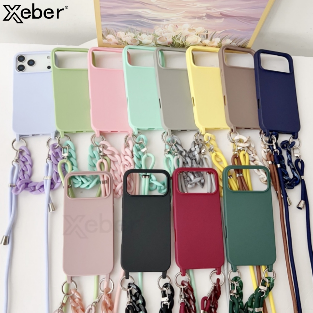 Coque souple mate avec lanière - Silicone Liquid Case avis et prix